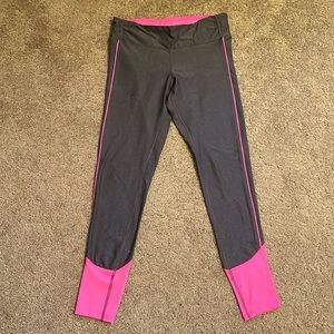 Hot Pink and Gray Workout Leggings